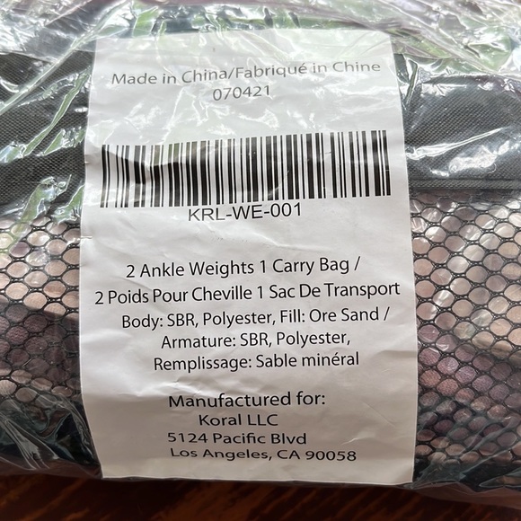 NWT Koral Logo Ankle Weights 1lb Weights - Picture 6 of 6